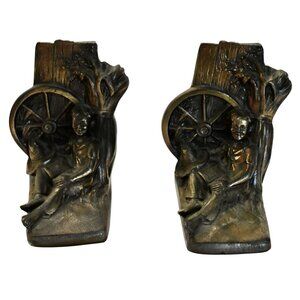 Mid Century Cast Metal Huckleberry Finn Bookends PMC 87 - Philadelphia Metal Co.